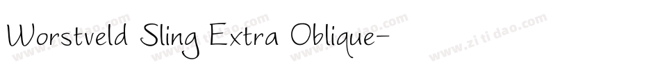 Worstveld Sling Extra Oblique字体转换